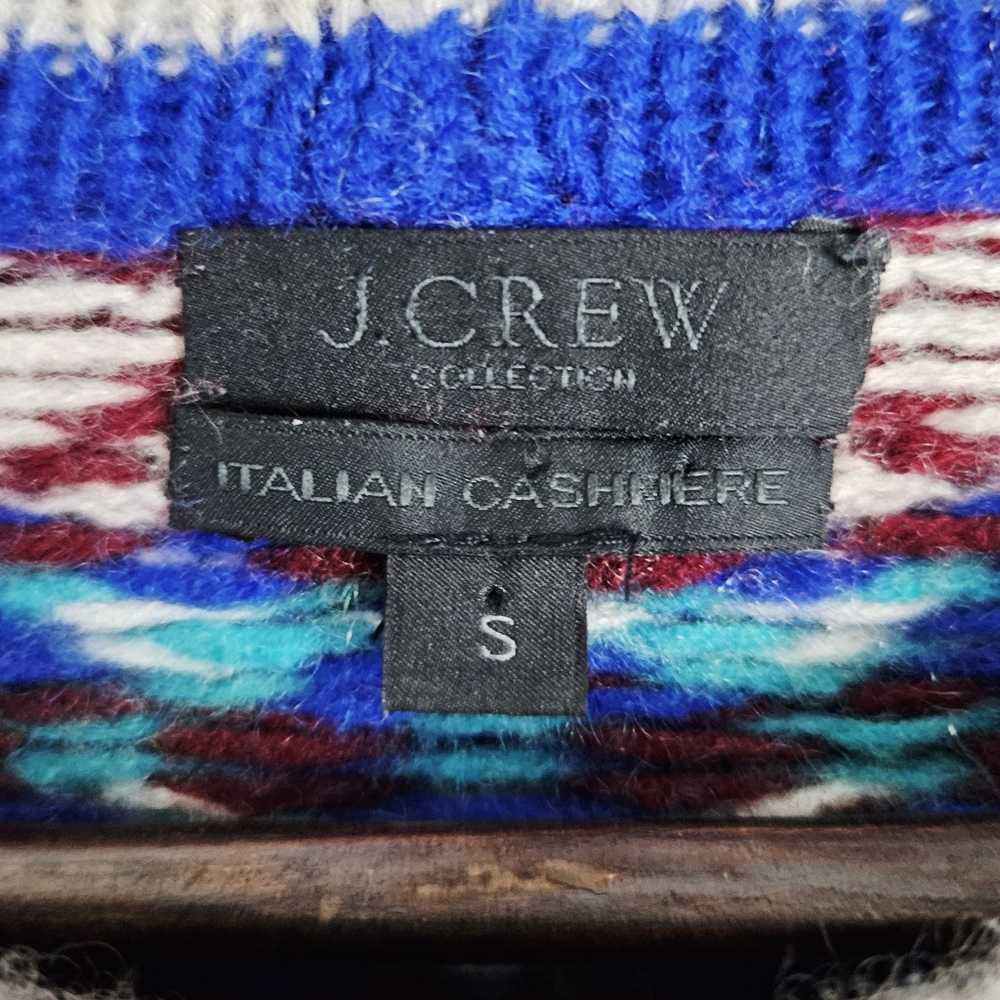J. Crew Multicolor Patterned Crew Neck Sweater - Picture 5 of 9
